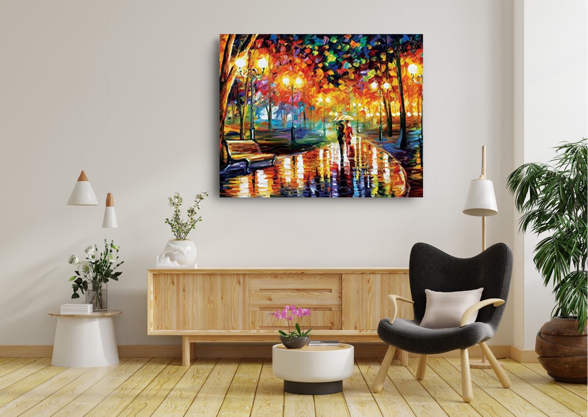 Riefco Schilderen op Nummer – Romantisch Park – 30x40 cm – Meerkleurig – Canvas