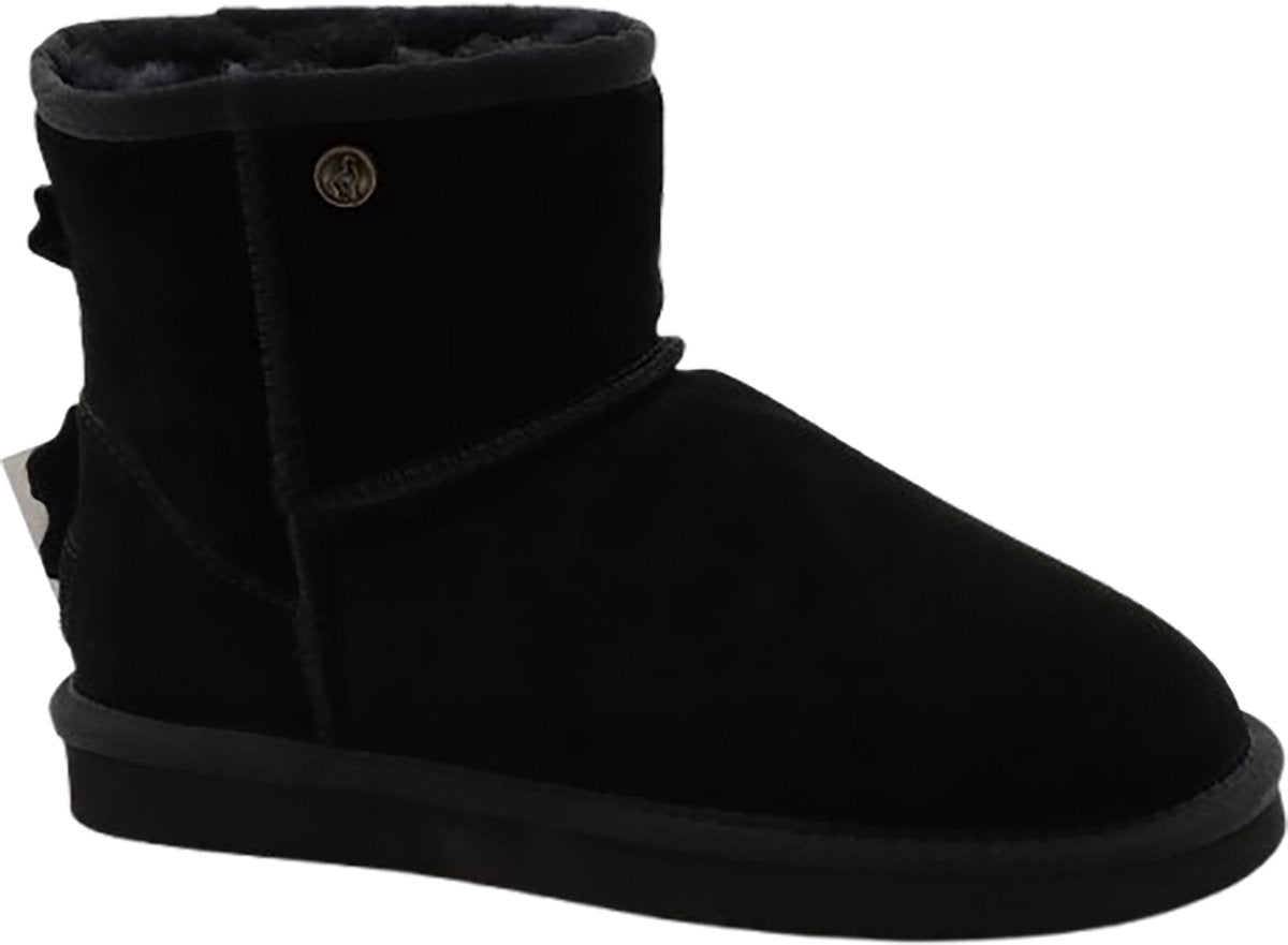 Alpacas Footwear dames suède laarzen gevoerd met 100% lamswol – zwart – maat 49