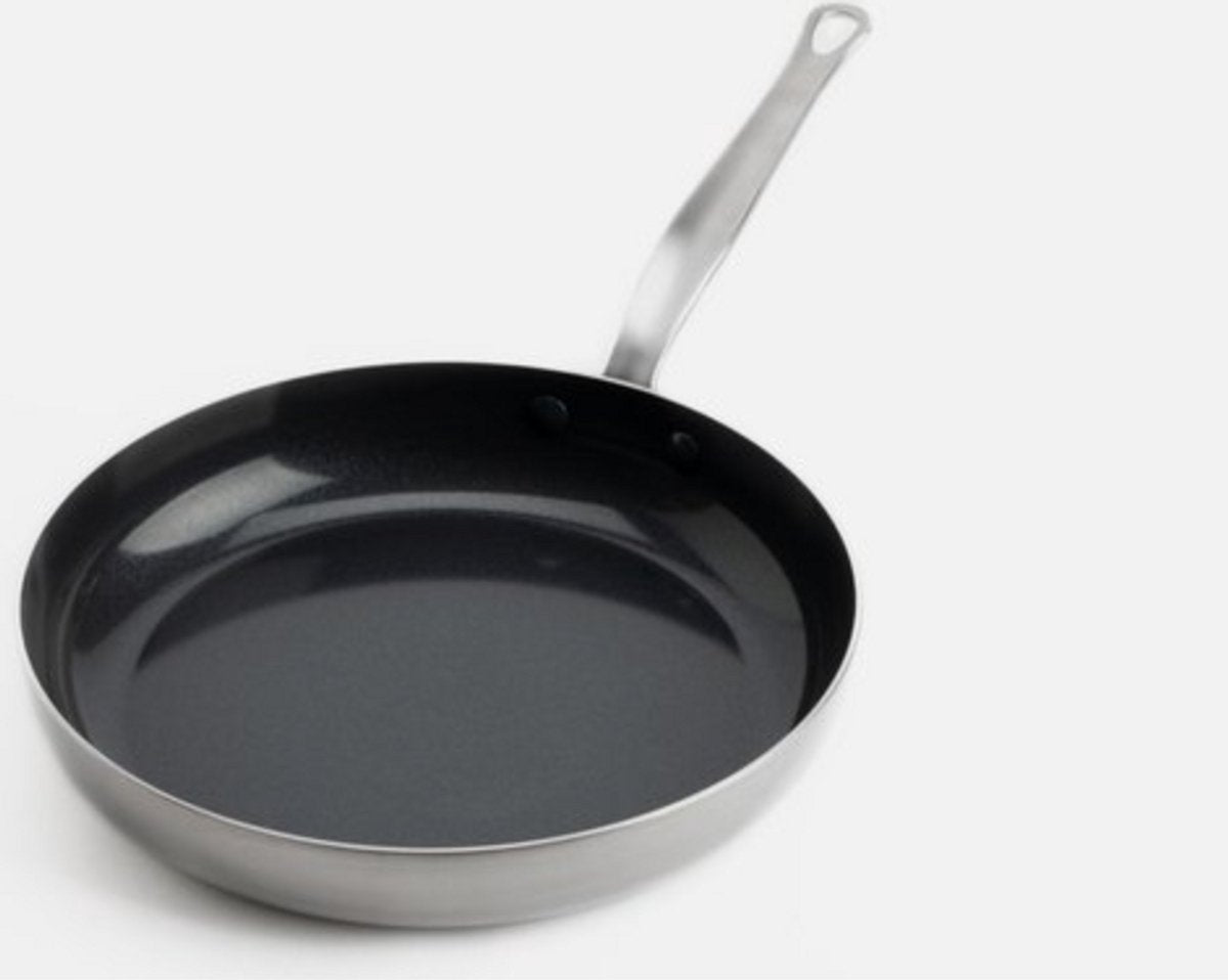 Mauviel 1830 Roestvrijstalen Braadpan 28 cm – RVS – Geschikt voor alle warmtebronnen (incl. inductie)