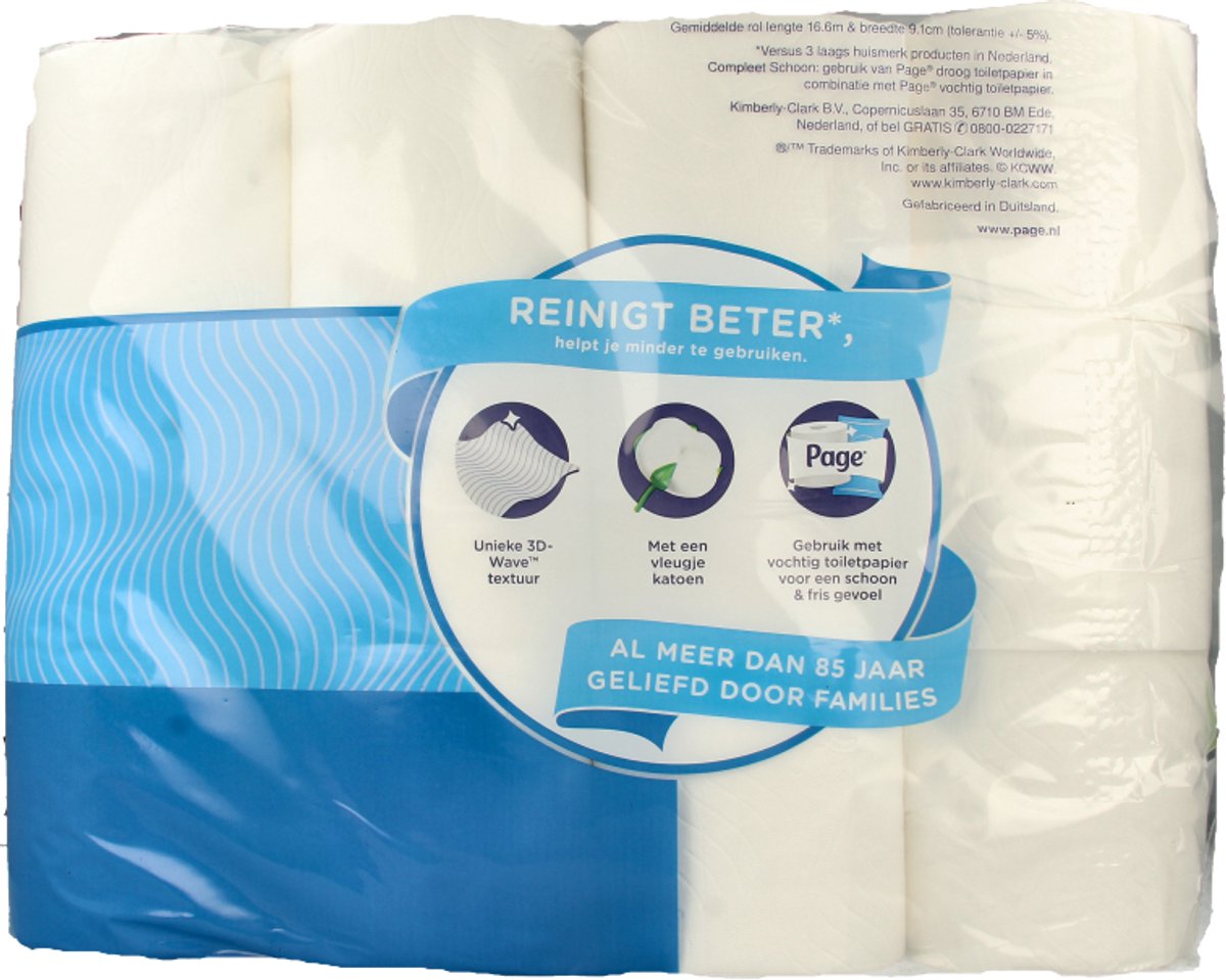 Page Toiletpapier Compleet Schoon 2-laags - 24 rollen - Wit