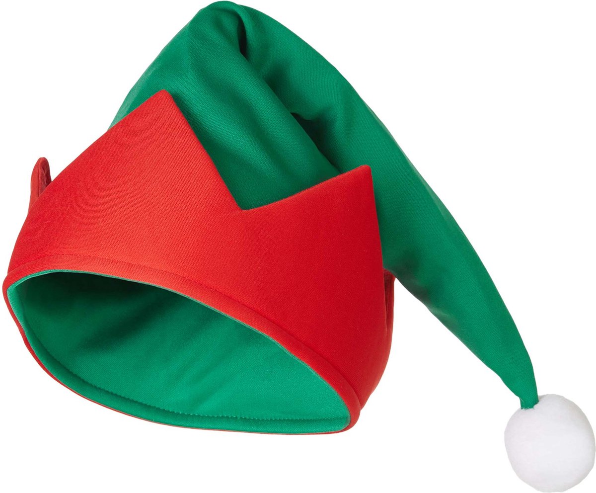 Dressforfun - Klassieke Kaboutermuts - Spits Hoofddeksel met Pompon en Tandenpatroon – Maat L