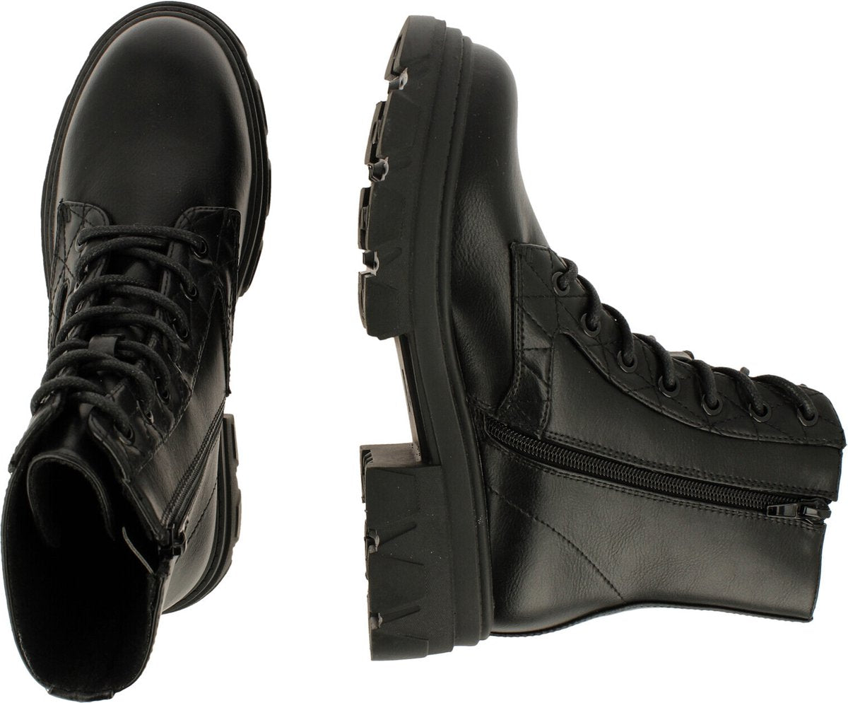 Bullboxer Dames Boots 267514F6S – Zwart – Maat 38 – Bovenwerk PU – Zool TR