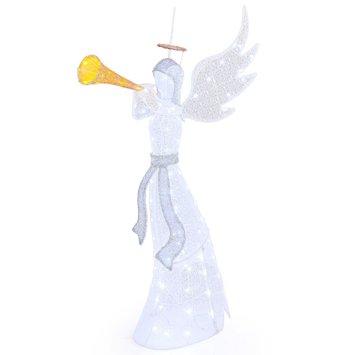 Coast Verlichte Kerstengel voor Binnen en Buiten – Warm & Koel Wit – 100 LED – IP44 – 88 x 58 x 156 cm