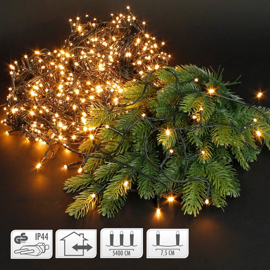 54 meter LEDverlichting / LEDsnoer met 720 LED's warm/wit | voor binnen en buiten