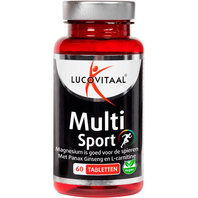 Lucovitaal Multi Sport – 60 tabletten, tabletvorm, 5–25°C bewaren