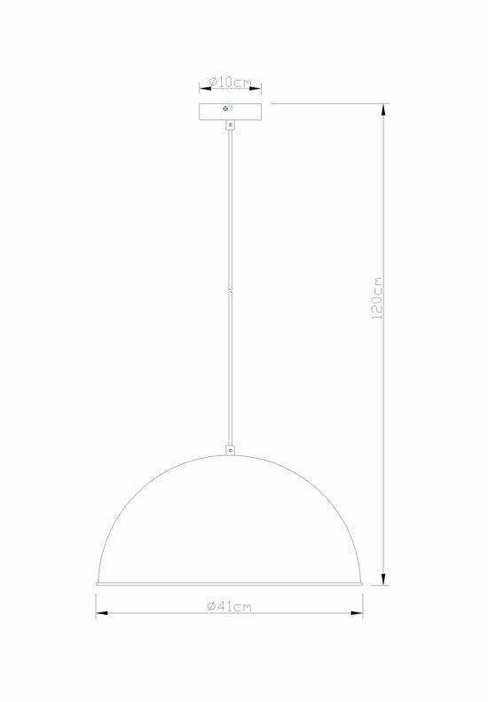Globo - hanglamp - Xirena I - bruin - metaal - Ø 41cm - E27 - 58307H