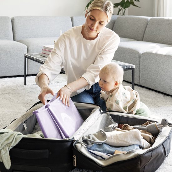 Stokke Flexi Bath (Ocean Blue) met ondersteuning voor pasgeborenen - Duurzaam en gemakkelijk op te bergen - Handig voor thuis of op reis - Voor baby’s en kleuters en tot 4 jaar