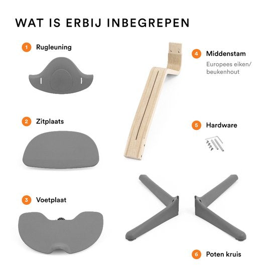 Stokke® Nomi® Kinderstoel - Beuken Natuurlijk - Zwart