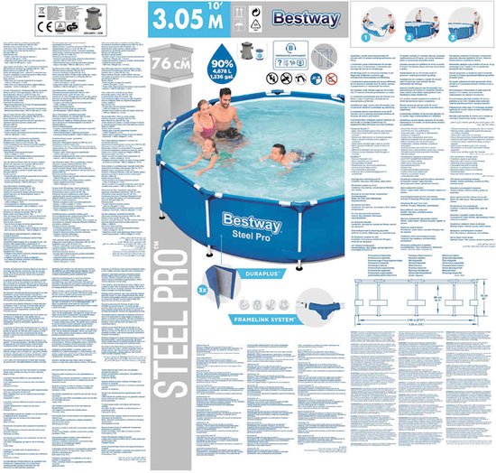 Bestway Steel Pro Zwembad - Ø 305 x 76 cm