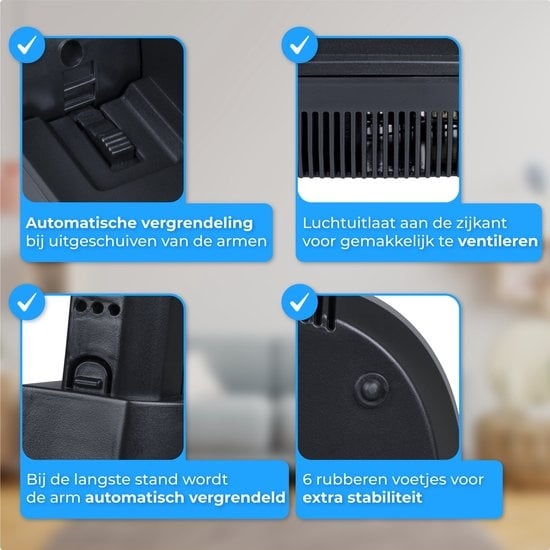 Nuvance – Schoenendroger en Schoenverfrisser - Schoendroger - Ozone en Droogfunctie - Verstelbaar - Zwart