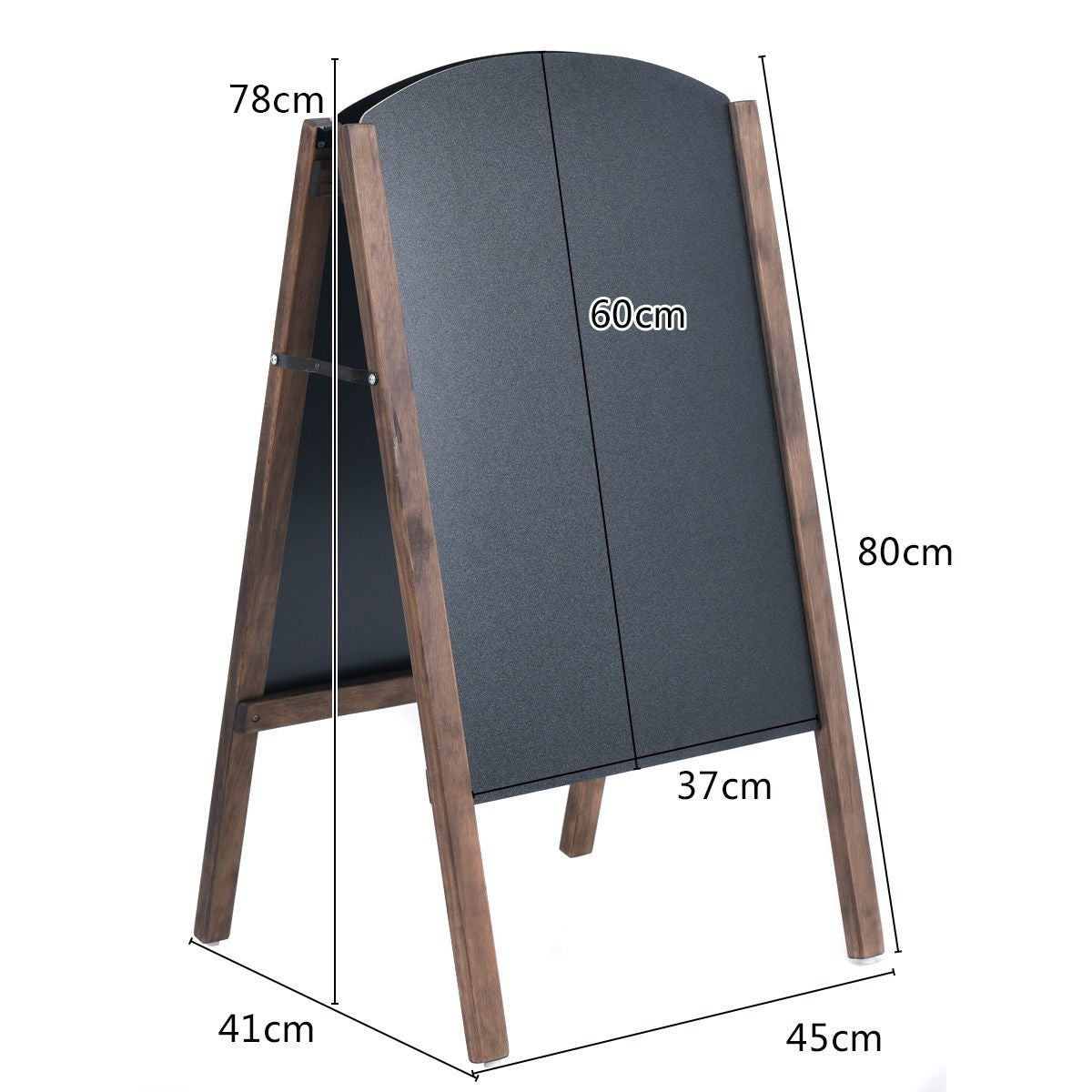 Coast Klantenstopper - Opvouwbaar Reclamebord - 80 x 45 x 6 cm - Zwart