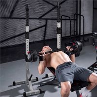 Squat Rack Verstelbaar Halterrek 135,5–190,5 cm met Gewichtssteunen en Veiligheidsbeugels 300 kg