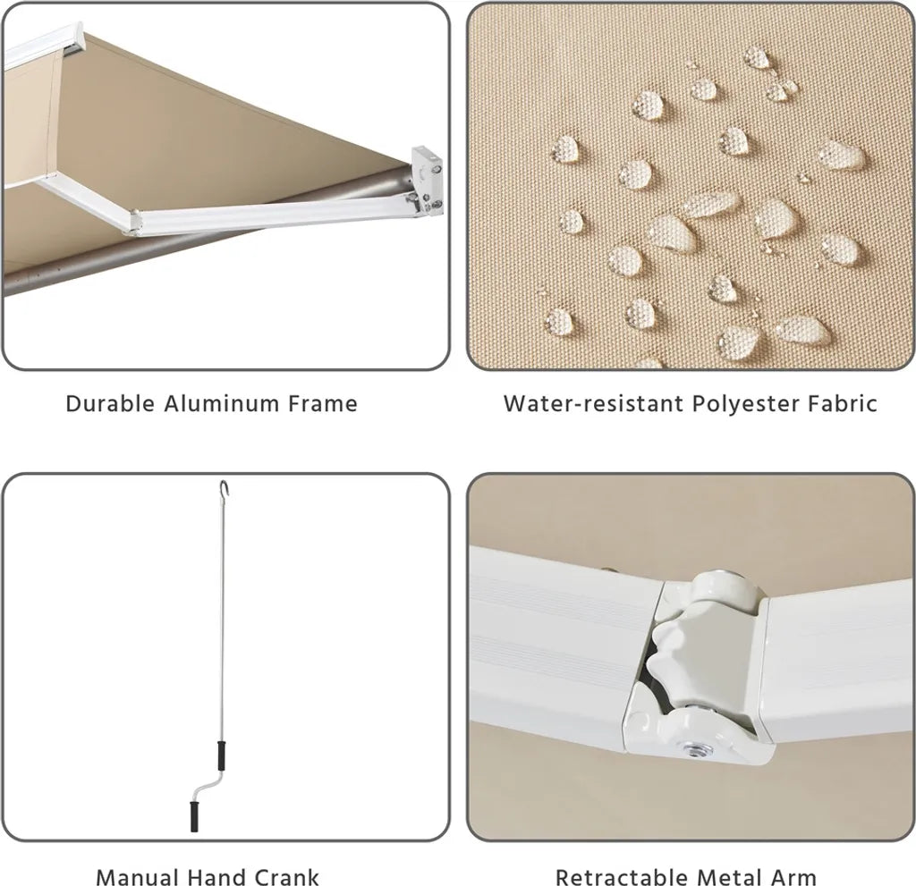 Yaheetech vouw Arm - 250 x 200 cm – Beige