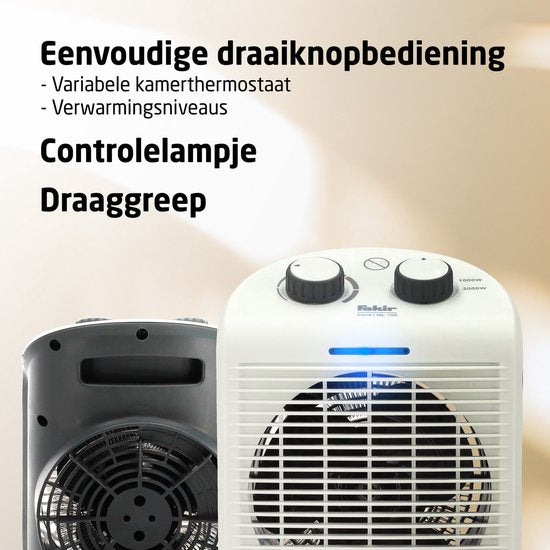 Fakir Trend HL 100 Elektrische Kachel - Verwarming met Ventilator - Wit/Grijs