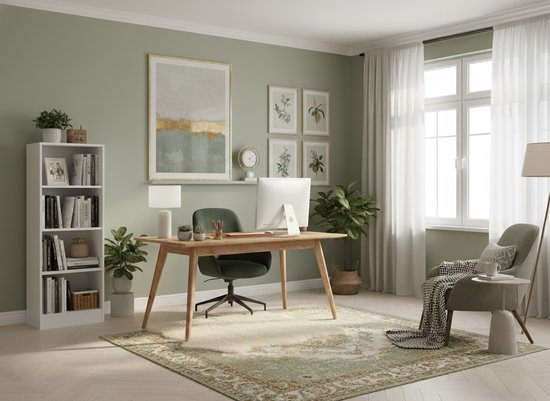 VDD – Vakkenkast – Vakkenkast Open – Wandkast – Vakkenkast wit - Boekenkast - Boeken kast - Boekenkast wit - Wand kast - Vakken kast - 50x30x130 cm - Wit