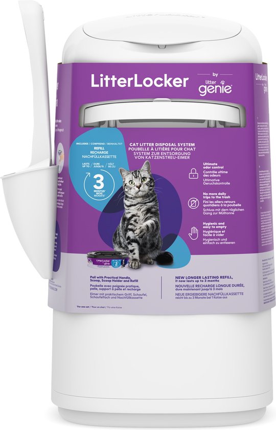 Litter Locker Litterlocker By Genie - Kattenbakaccessoires - 24,3x23x7 cm Wit