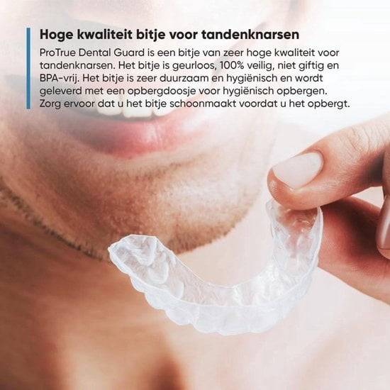 Whitee 4x Anti Knarsbitje in 2 Maten - Nachtbeugel - Tandenknars bitje - Gebitsbeschermer tegen Tandenknarsen & Bruxisme