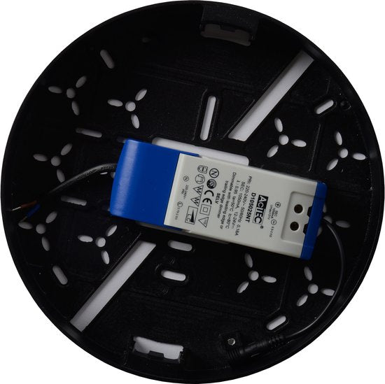 Lucide CERES-LED - Plafonnière (Plafondlamp) Badkamer - Ø 21,5 cm - LED Dimbaar - 1x30W 3000K - IP44 - Zwart