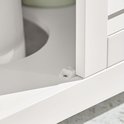 SoBuy Wastafelonderkast met 2 Deuren en 2 Planken – Wit – 60×35×58 cm – Badkamermeubel