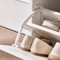 Schoenenkast met 2 Kleppen en Lade – Wit – 60×30×90 cm – Moderne Hal Schoenenopberger