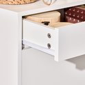 Schoenenkast met 2 Kleppen en Lade – Wit – 60×30×90 cm – Moderne Hal Schoenenopberger