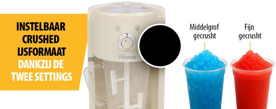 Tristar KD-7310 - Ijscrusher Slushy maker - 30W - 1,1 Liter - Creme wit
