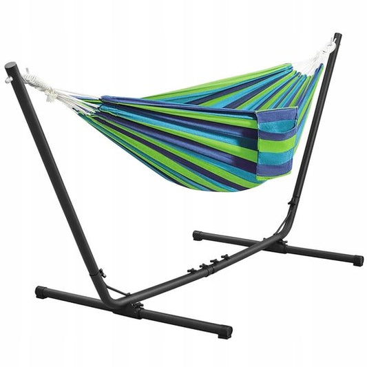 Yaheetech Hangmat met Frame Meerkleurig voor 2-3 Personen, Max 205 kg