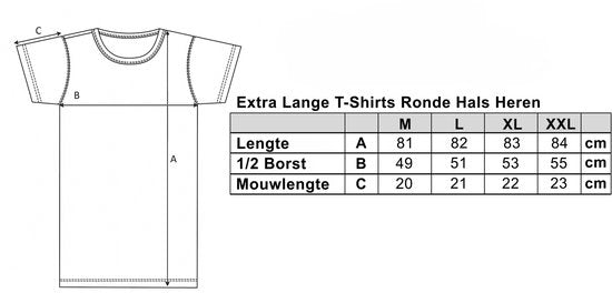 Comfort Essentials - T Shirts Heren - Extra Lang - Navy - Maat L - 3 Pack - Ronde Hals - Ondershirt Heren