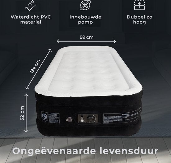 FLOAT VersaVento Luchtbed – 1 Persoons – Elektrische Pomp – Logeerbed & Camping