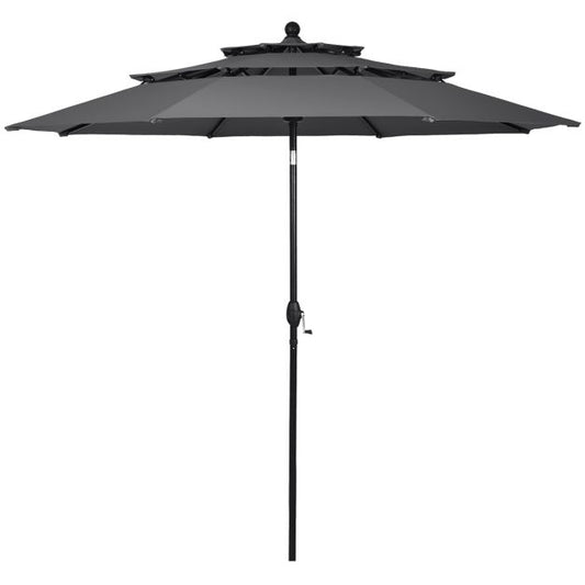 Coast Parasol - 300 cm - Knikbaar - Windbestendig - Aluminium - UV Bescherming - Grijs
