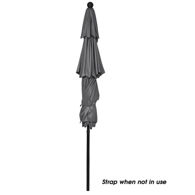 Coast Parasol - 300 cm - Knikbaar - Windbestendig - Aluminium - UV Bescherming - Grijs