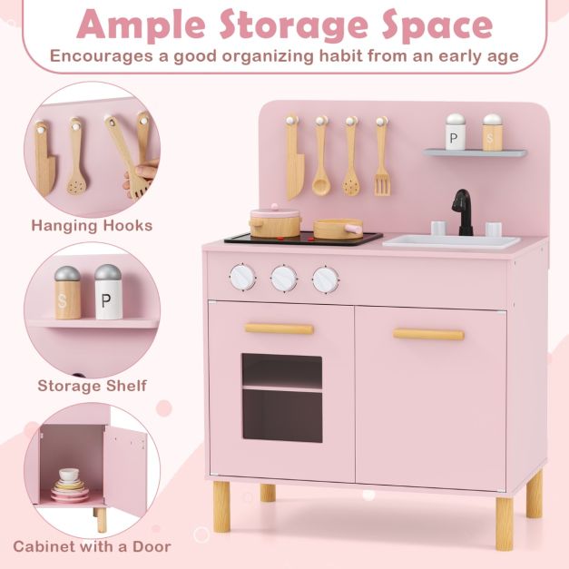 coast Speelkeuken – Incl. Licht, Geluid & Accessoires – 55 x 31 x 75 cm – Roze