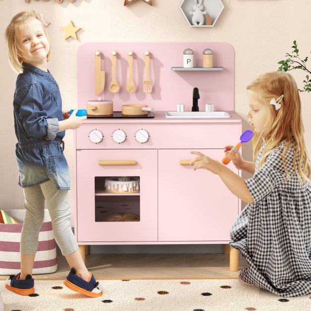 coast Speelkeuken – Incl. Licht, Geluid & Accessoires – 55 x 31 x 75 cm – Roze
