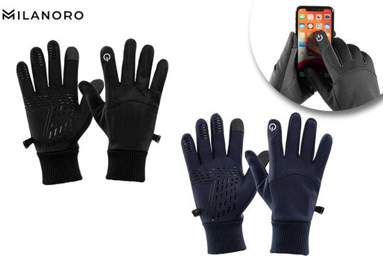 Milanoro - Water- en winddichte handschoenen - Zwart - L