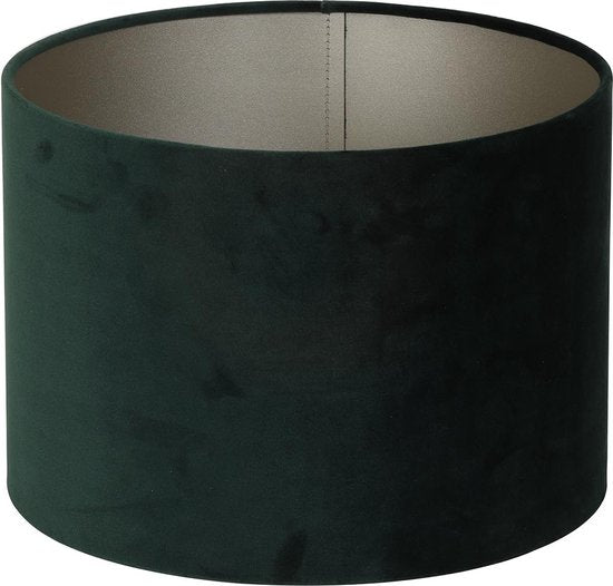 Light & Living Cilinder lampenkap Velours - Groen - Ø50x38cm - Modern