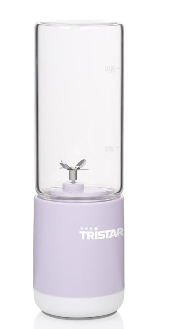 Tristar PD-4981L Mini Blender To Go - Draadloos - Glazen Beker 280ml - Paars