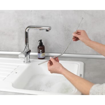 WENKO Triko Rietjesborstel Set - 2-Delig - 26 cm - Grijs/Groen