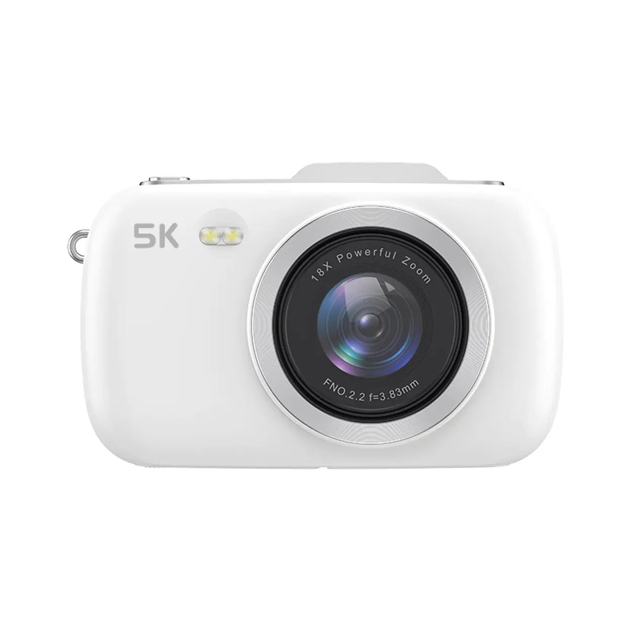 Komery Digitale Vlogcamera G7 - Wit - 5K Video - 80 MP Foto - 18x Zoom - Compact Point-and-Shoot