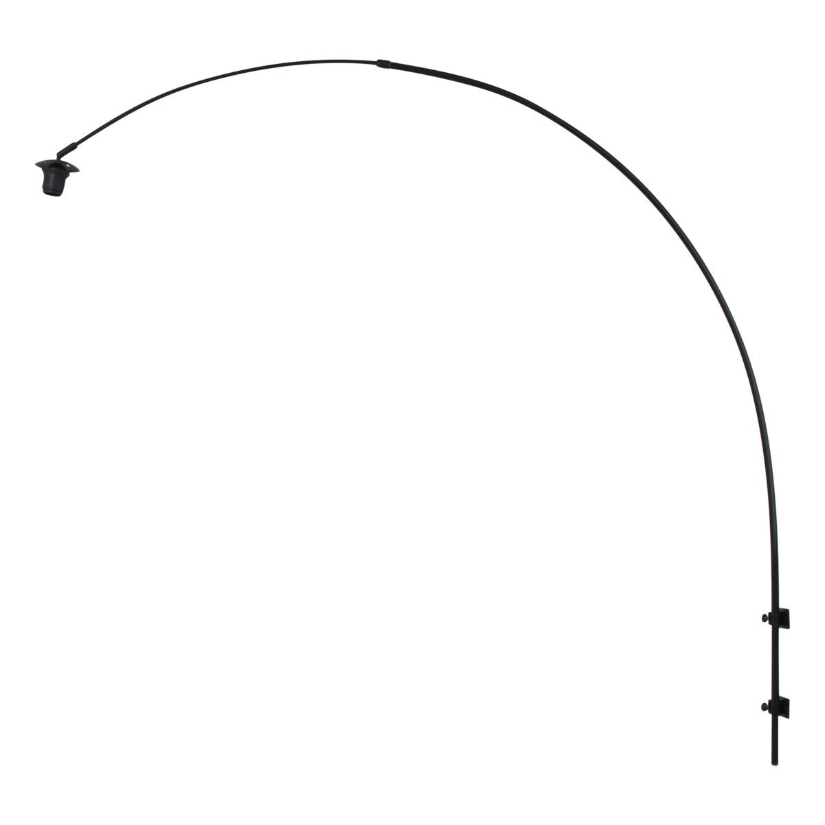 Steinhauer Boog Wandlamp Sparkled Light - Draaibaar & Uittrekbaar - E27 - 145 cm - Zwart