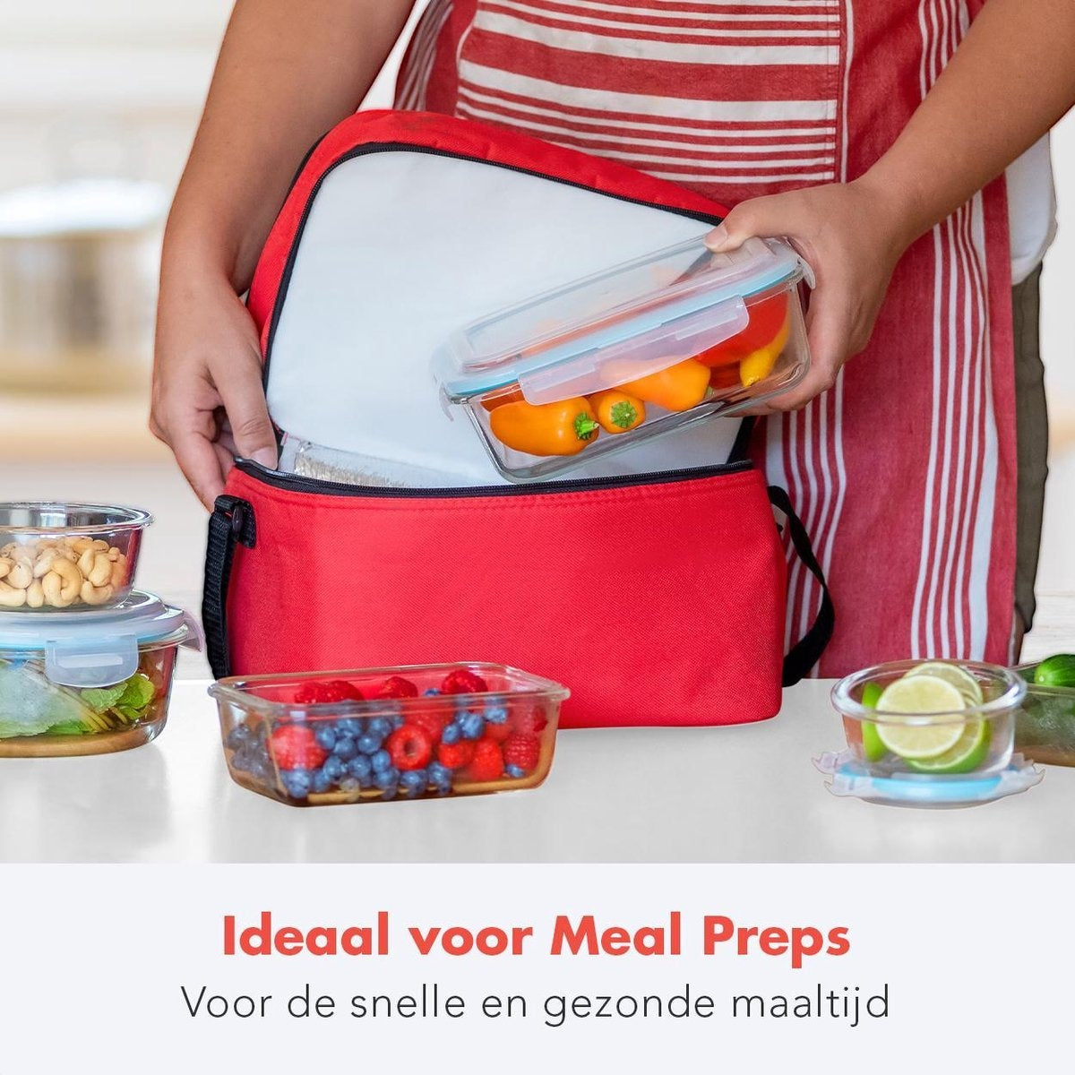 KitchenBrothers Meal Prep Bakjes - Vershoudbakjes Set - Luchtdicht - BPA Vrij - Glas - 9 Stuks