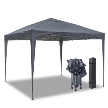 Handson One Touch Easy Up Partytent – 2,95 x 2,95 m – Waterafstotend – Antraciet