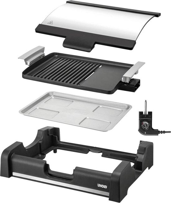 Unold Barbecue Tafelgrill Elektrisch Controlelampje Zwart
