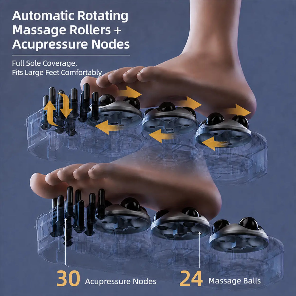 Kasj Z201 Elektrische Voetbadmassager met 6 Rollers - UV-Sterilisatie