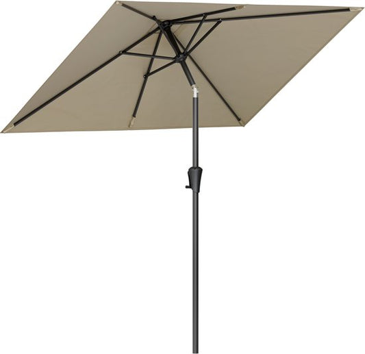 LifeGoods Parasol - Tuin - 210x140cm - 30° Kantelbaar - Waterdicht - UPF50+ - Taupe