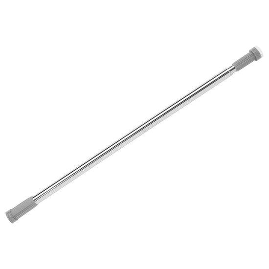 5Five Douchegordijn stang - uitschuifbaar van 70 naar 120 cm - RVS - zilver - Eenvoudige montage - klik en klem systeem