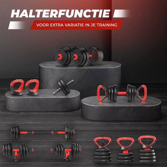 Fitby Dumbells 20 KG - Dumbbells - Gewichten Set - Verstelbare Dumbells - Halterset - Dumbell Set - Kettlebell