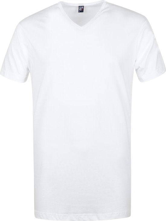 Alan Red - Vermont T-shirt V-hals Wit 3-pack - Heren - Maat XL - Regular-fit