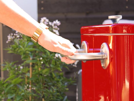 AXI Retro Cooler Rood - Koeler met wielen - 76L inhoud - Koelbox met aftapkraan