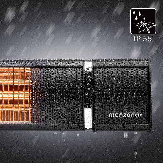 Infrarood wandverwarming 2000W zwart