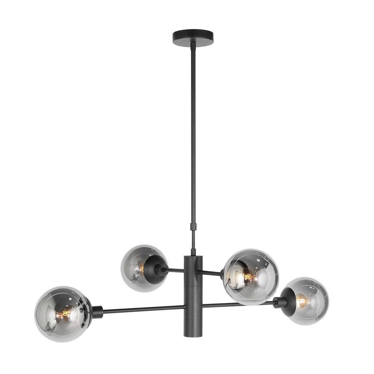 Steinhauer - hanglamp - Constellation - zwart - metaal - Ø 90cm - E14 - 3804ZW